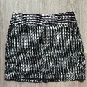 Forenza black striped tweed mini skirt